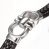 Men's Braided Leather Cord Bracelets BJEW-H559-15D-2