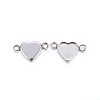 Tarnish Resistant 304 Stainless Steel Cabochon Connector Settings X-STAS-P210-13P-2