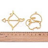 Zinc Alloy Open Back Bezel Pendants PALLOY-D580-05G-2