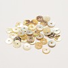 Flat Round Natural Akoya Shell Beads SHEL-N034-11-1