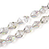 Electroplate Transparent Glass Beads Strands X1-EGLA-N020-03H-1