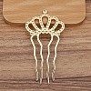 Alloy Hair Comb Findings PW-WGF8823-04-1