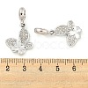 Rack Plating Alloy Pave Crystal Rhinestone Insect European Dangle Charms FIND-B034-14P-01-3