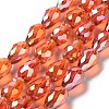 Electroplate Glass Beads EGLA-R006-15x10mm-M-3