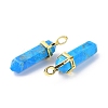 Natural Howlite Pointed Pendants G-G025-01G-04-3