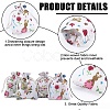 4 Styles Flower Print Burlap Packing Pouches ABAG-BBC0001-03B-6