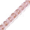 Gold Sand Lampwork Beads Strands LAMP-P069-02A-01-1