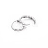 Brass Huggie Hoop Earring Findings X-KK-S364-158-2