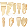 200Pcs 4 Styles Brass & 201 Stainless Steel Snap on Bails KK-BBC0008-11-1