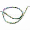 Electroplated Natural Lava Rock Beads Strands G-T114-70B-2