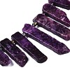 Natural Lepidolite/Purple Mica Stone Beads Strands X-G-N215-007-5