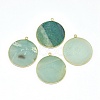 Natural Flower Amazonite Pendants G-E526-10C-2