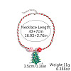 Christmas Acrylic Pendant Polyester Cord Necklaces with Alloy End Chains FS-WG3DBCD-03-1