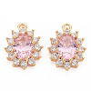 Brass Micro Pave Cubic Zirconia Charms KK-N232-300B-1