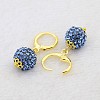(Jewelry Parties Factory Sale)Dangling Round Ball Resin Rhinestone Earrings EJEW-J080-04G-2