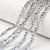 Electroplate Transparent Glass Beads Strands EGLA-A034-T6mm-M16-1