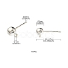 Brass Ball Post Ear Studs KK-YW0001-11S-3