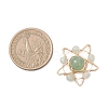 Natural Green Aventurine Copper Wire Wrapped Pendants PALLOY-TA00368-04-2