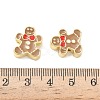 Christmas Brass Enamel Beads KK-I474-G20-3