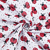 2M Ladybug Pattern Polyester Fabric DIY-WH0061-055-1