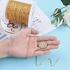 Brass Flat Oval Cable Chains CHC025Y-01-G-7