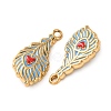 304 Stainless Steel Enamel Pendants STAS-Z193-06G-3