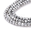 Electroplate Glass Beads Strands GLAA-H021-01B-FP08-5