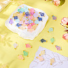 90Pcs 9 Colors Cross Transparent Spray Paint Glass Pendants PALLOY-TAC0169-5