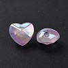 UV Plating Luminous Transparent Acrylic Beads OACR-C001-06-5