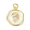Ocean Theme Brass Enamel Pendants KK-H270-06G-08-1