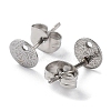 Non-Tarnish 201 Stainless Steel Flat Round Stud Earring Findings STAS-K259-18A-P-2