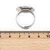 Flat Round Brass Pad Ring Settings X-MAK-S033-018P-NF-4