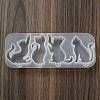 Cat Shape Pendant DIY Silhouette Silicone Mold DIY-K067-02B-2