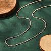 Brass Cable Chain Necklaces Making MAK-P011-01RG-1
