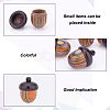Spray Painted Wooden Acorn Box Jewelry Pendants FIND-WH0143-46-5