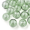 Transparent Blow High Borosilicate Glass Globe Beads GLAA-T003-09D-4