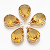 Faceted Glass Pendants X-GLAA-T010-016E-2