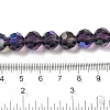 Electroplate Transparent Glass Beads Strands EGLA-A035-T10mm-L15-4
