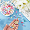 Transparent Crackle Acrylic Beads PACR-PA0001-18B-3