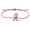 Waxed Cord Braided Bracelets for Women Breast Cancer Prevention RV9804-2-1