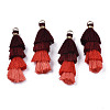 Polycotton(Polyester Cotton) Layered Tassel Big Pendant Decorations FIND-T052-16-12-2