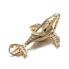 Brass Micro Clear Cubic Zirconia Pendants ZIRC-F120-072G-2