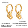 Stainless Steel Heart Hoop Earrings YC0014-1-1