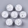 Transparent Crackle Acrylic Round Beads Strands CCG-R002-12mm-01-1