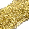 Natural Lemon Quartz Gemstone Nuggets Bead Strands G-J336-25-1