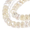 Electroplate Transparent Crackle Glass Beads Strands EGLA-Q135-01A-B02-3
