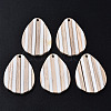 Stripe Resin & Wood Pendants RESI-N025-015A-B01-1