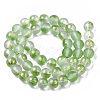 Frosted Spray Painted Glass Beads Strands GLAA-N035-03C-C02-2