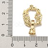 Brass Micro Pave Cubic Zirconia Fold Over Clasps KK-U037-25G-02-3