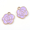 Light Gold Alloy Enamel Pendants ENAM-Q032-06C-1